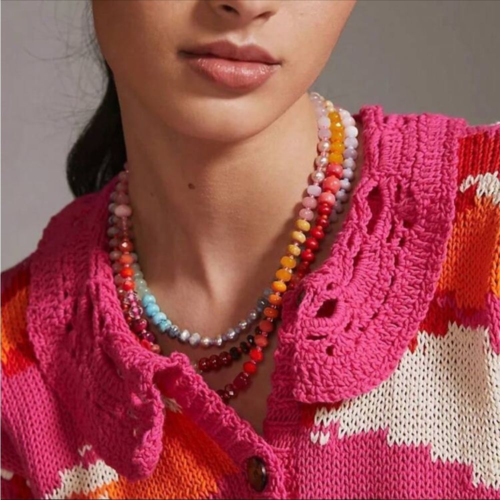 Bohemian rainbow necklace #1190 - Picture 4 of 6